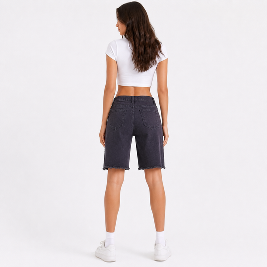 HME Women’s Black Denim Shorts