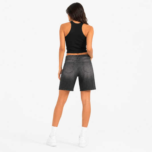 HME Women’s Classic Charcoal Denim Shorts