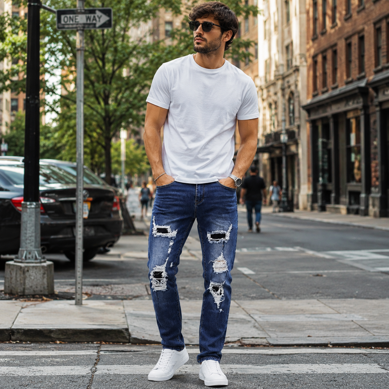 HME Men’s Dark Wash Skinny Jeans