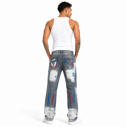 HME Men’s Light Wash Relaxed Jeans
