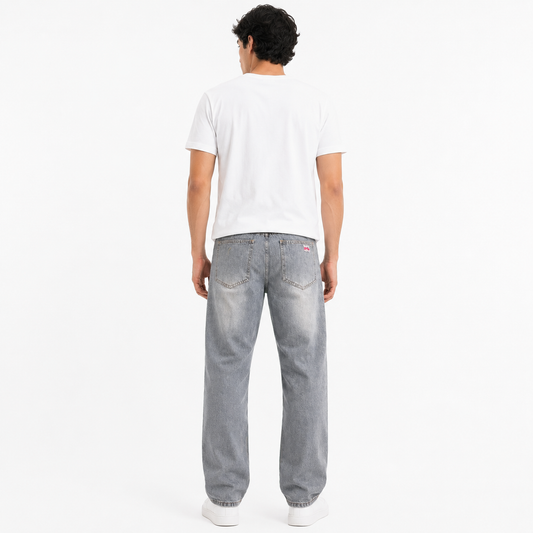 HME Men’s Classic Light Wash Straight-Leg Jeans Premium