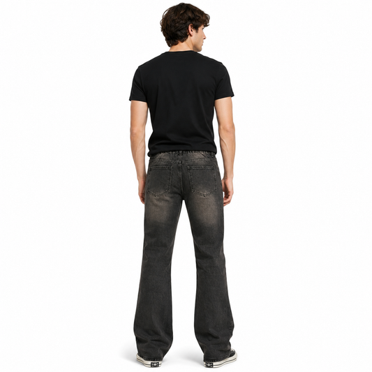 HME Men’s Black Flare Jeans
