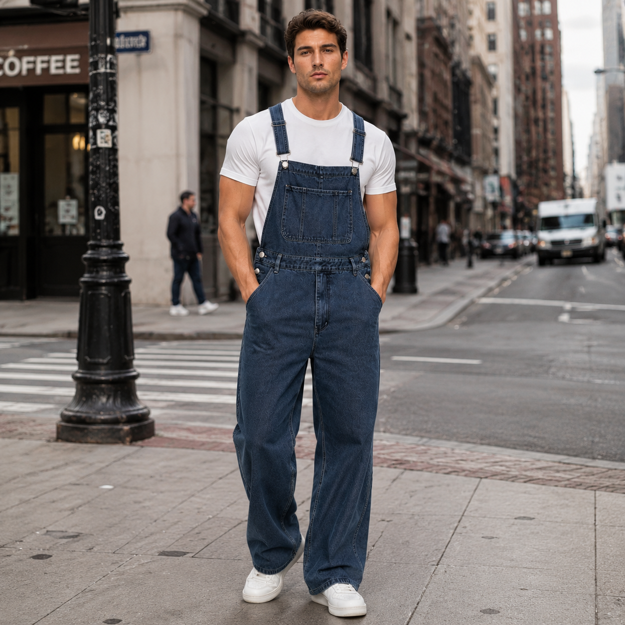 HME Men’s Dark Wash Denim Jumpsuit