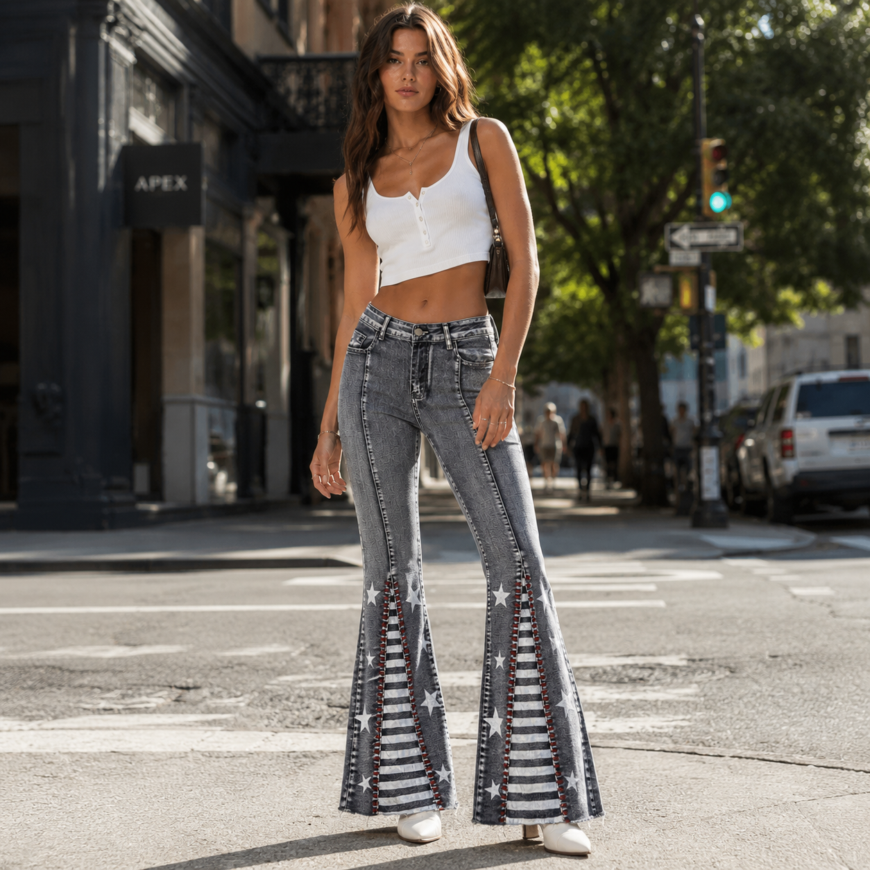 HME Women’s Luxe Mid Wash High-Rise Jeans