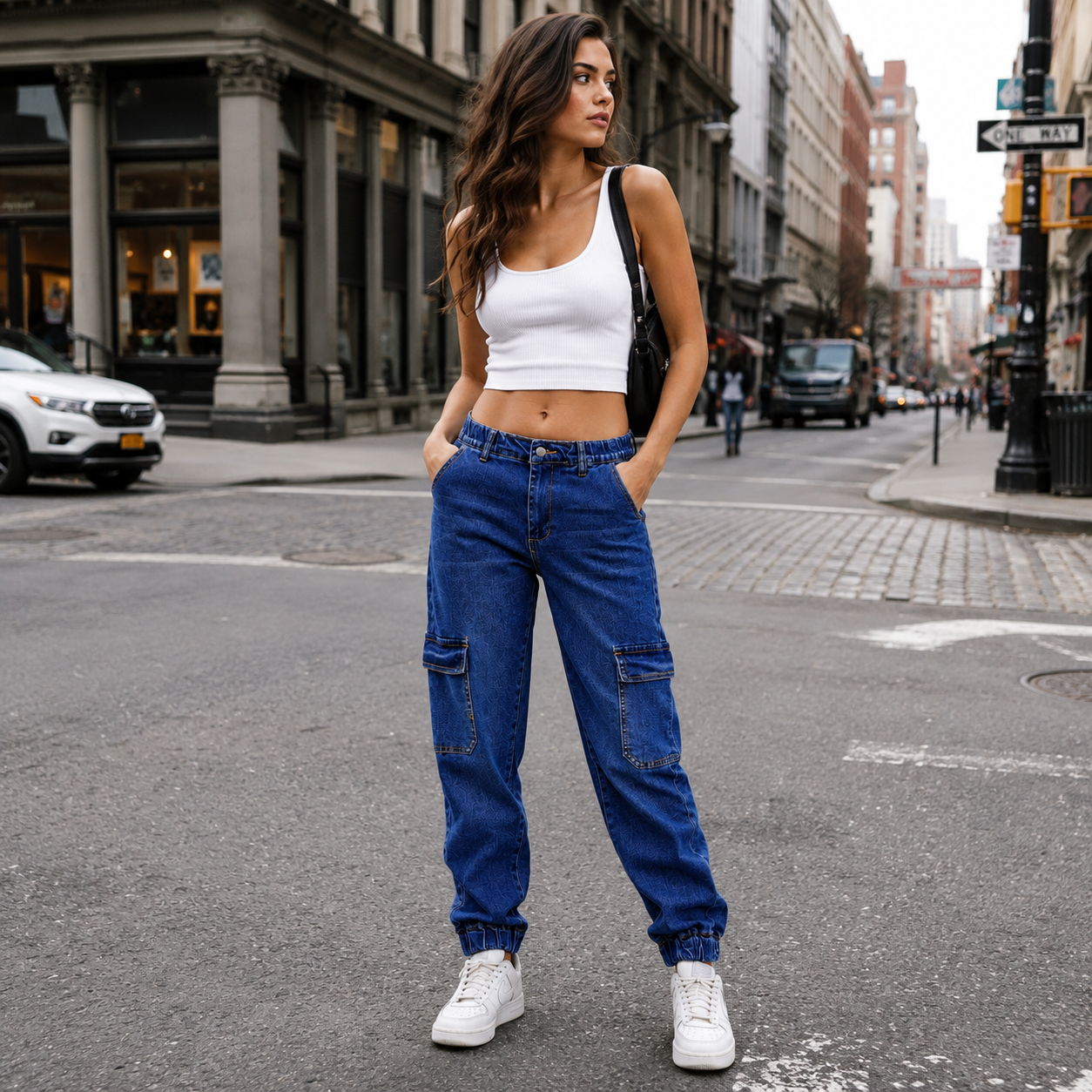 HME Women’s White High-Rise Jeans
