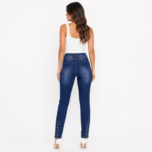 HME Women’s Modern Dark Wash High-Rise Jeans Premium