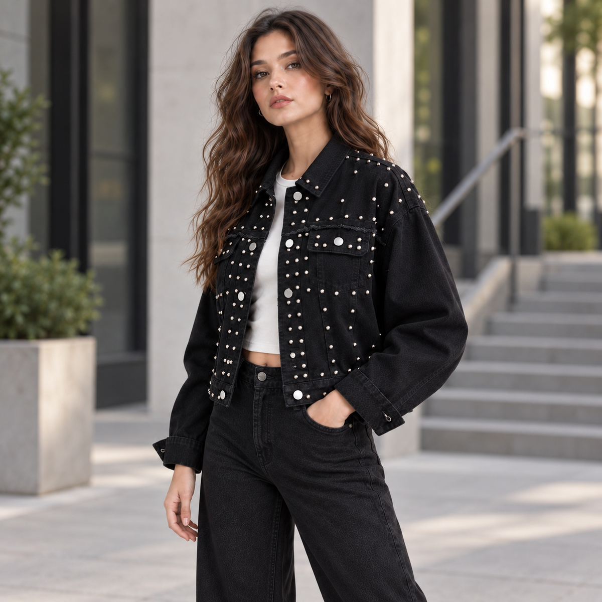 HME Women’s Black Denim Jacket