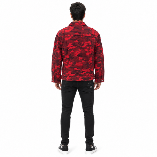 HME Men's Original Red Denim Trucker Jacket