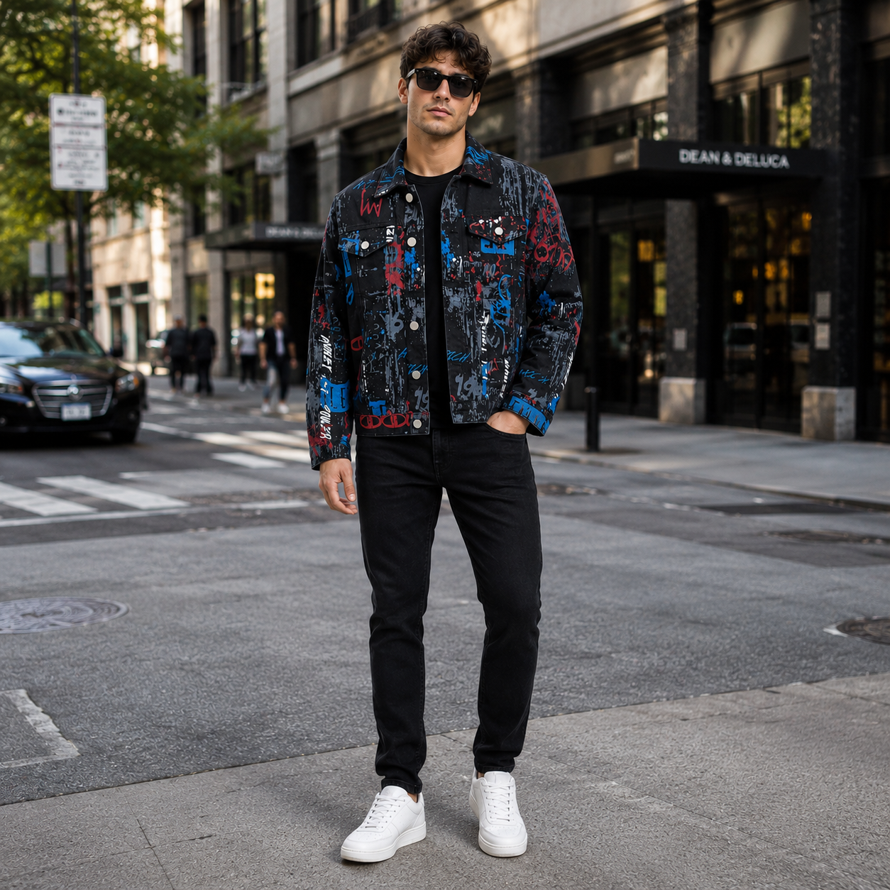 HME Men’s Icon Black Denim Trucker Jacket