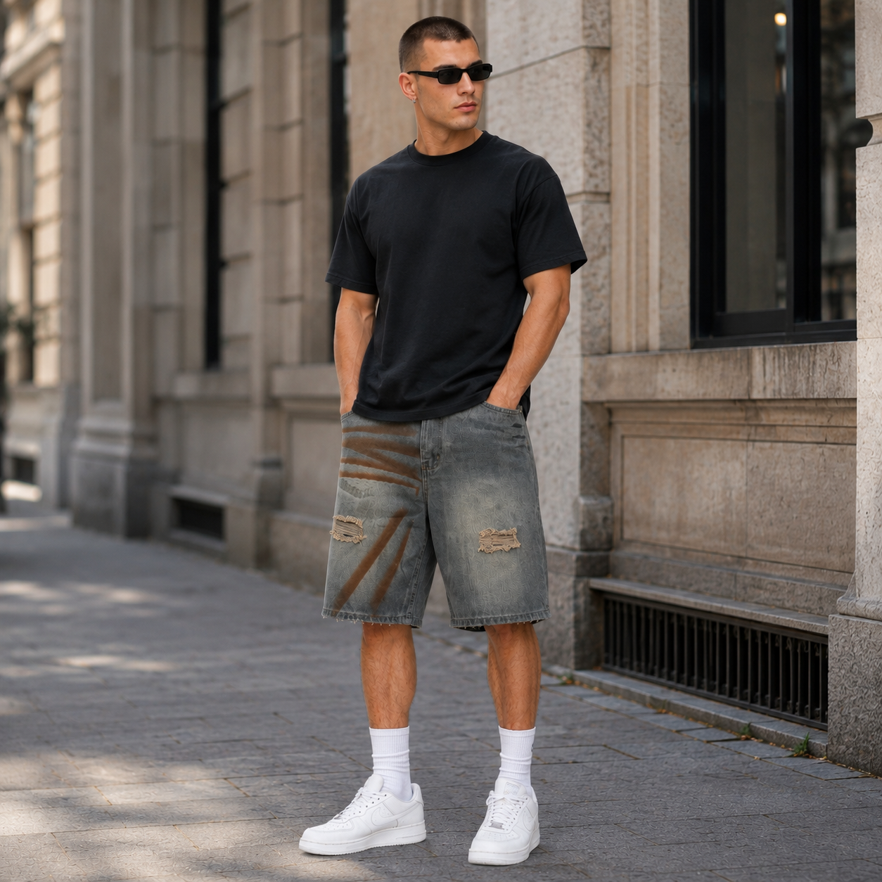 HME Men’s Classic Tan Denim Shorts
