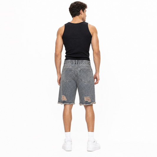 HME Men’s Premium Light Wash Denim Shorts