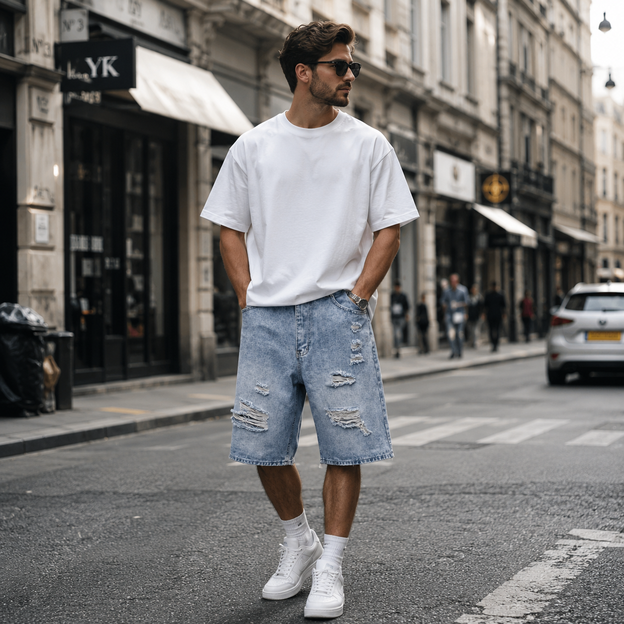HME Men’s Heritage Light Wash Denim Shorts