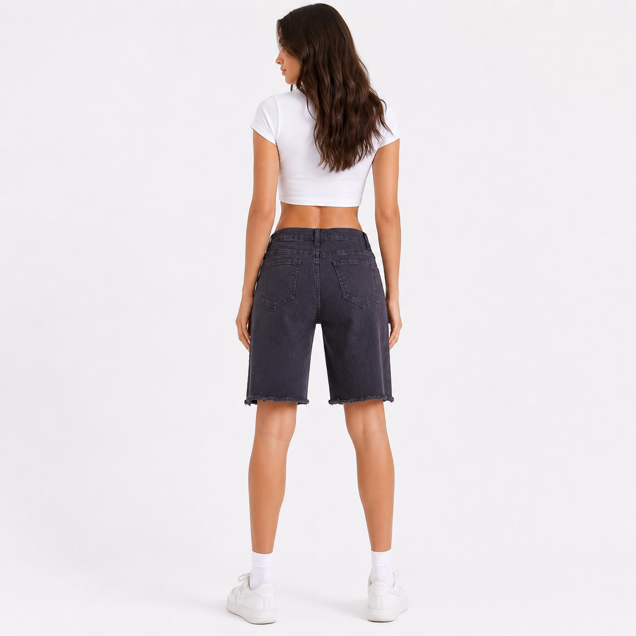 HME Women’s Black Denim Shorts