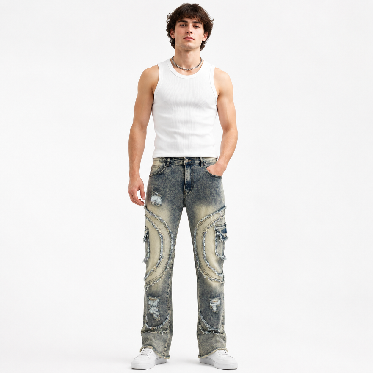 HME Men’s Core Mid Wash Straight-Leg Jeans