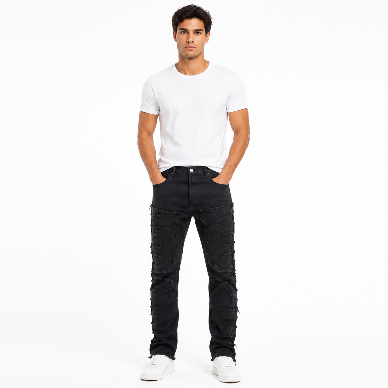 HME Men’s Black Slim-Straight Jeans