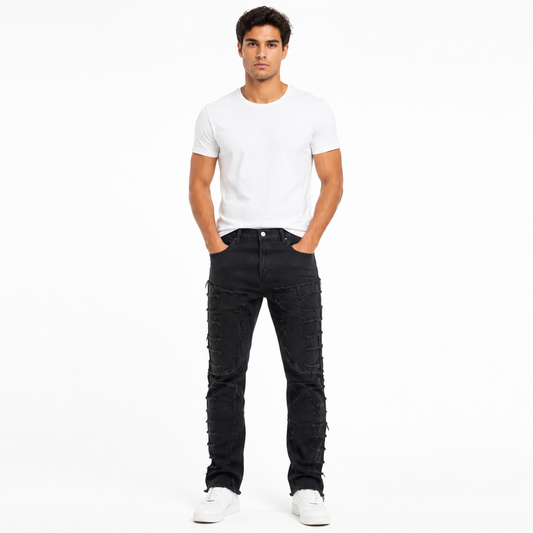 HME Men’s Black Slim-Straight Jeans