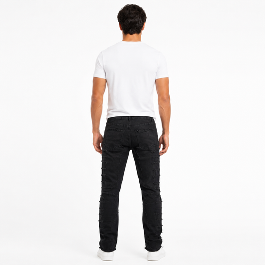 HME Men’s Black Slim-Straight Jeans
