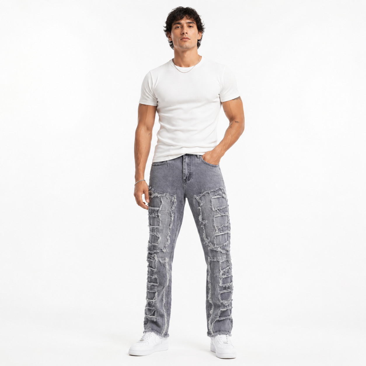 HME Men’s Elite Light Wash Straight-Leg Jeans
