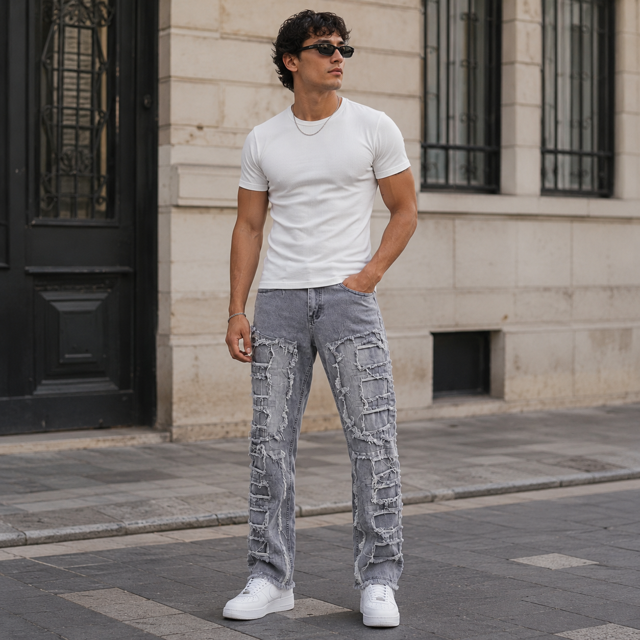 HME Men’s Elite Light Wash Straight-Leg Jeans