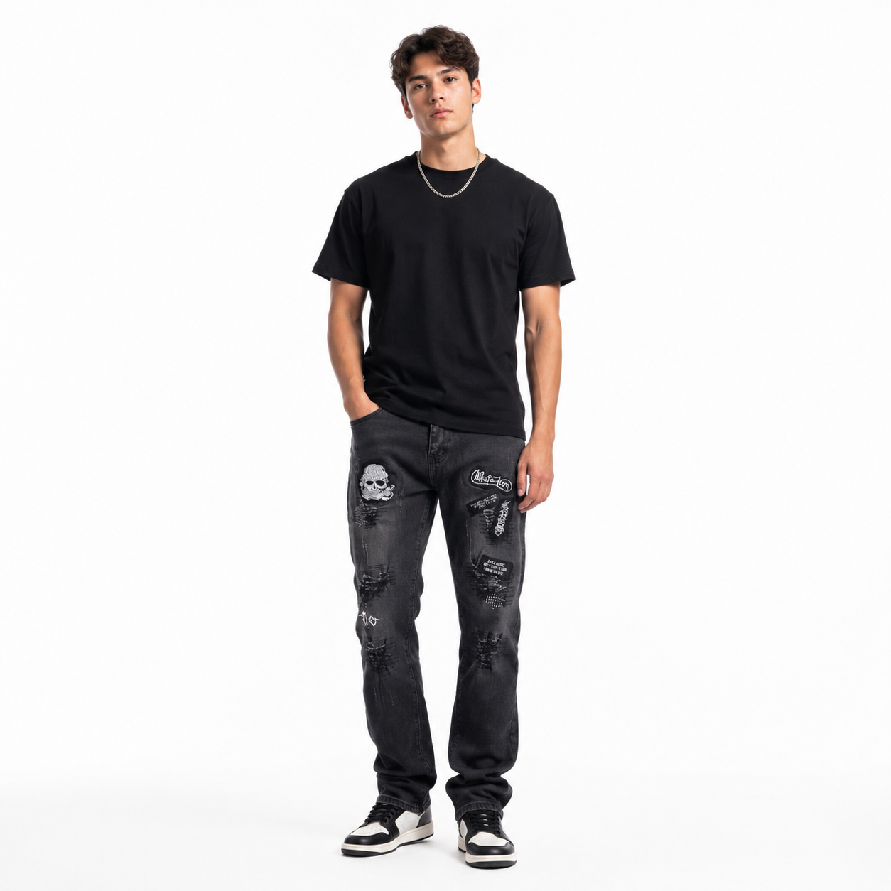 HME Men’s Everyday Black Straight-Leg Jeans