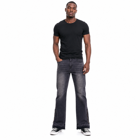HME Men’s Charcoal Bootcut Flare Jeans