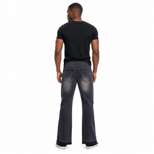 HME Men’s Charcoal Bootcut Flare Jeans