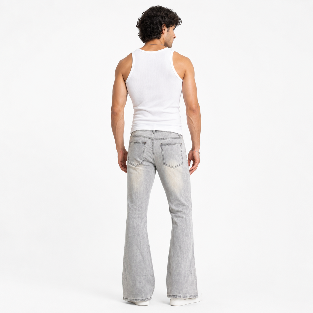 HME Men’s Light Wash Bootcut Flare Jeans