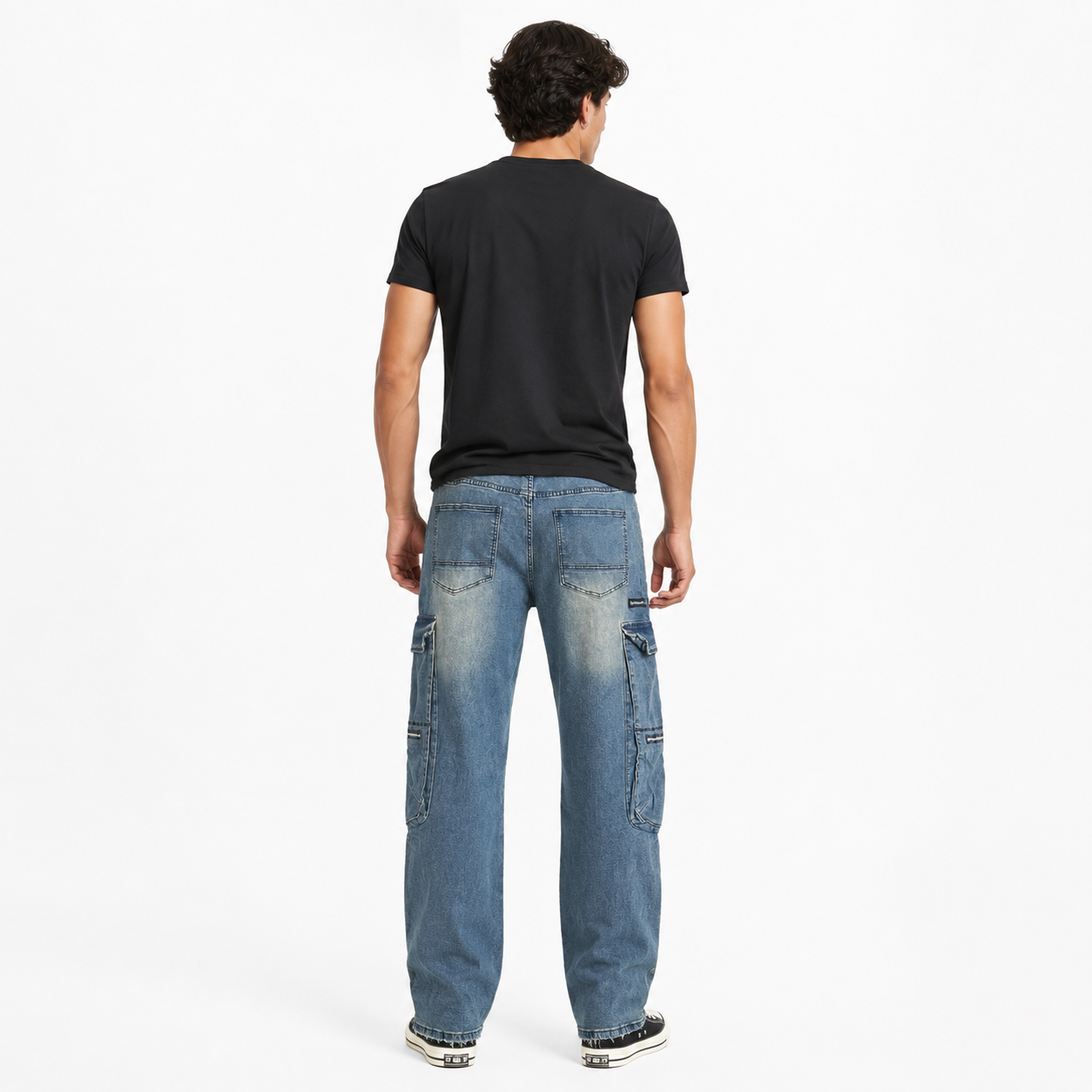 HME Men’s Select Mid Wash Cargo Jeans
