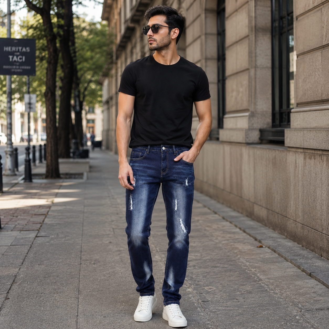 HME Men’s Studio Dark Wash Straight-Leg Jeans