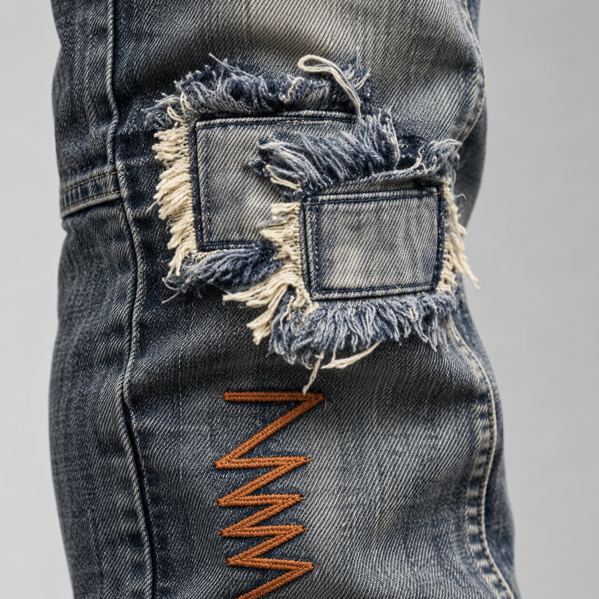 HME Men’s Select Mid Wash Cargo Jeans