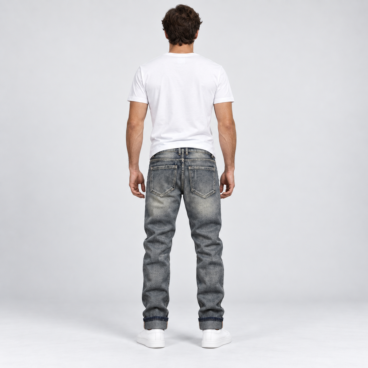 HME Men’s Select Mid Wash Cargo Jeans