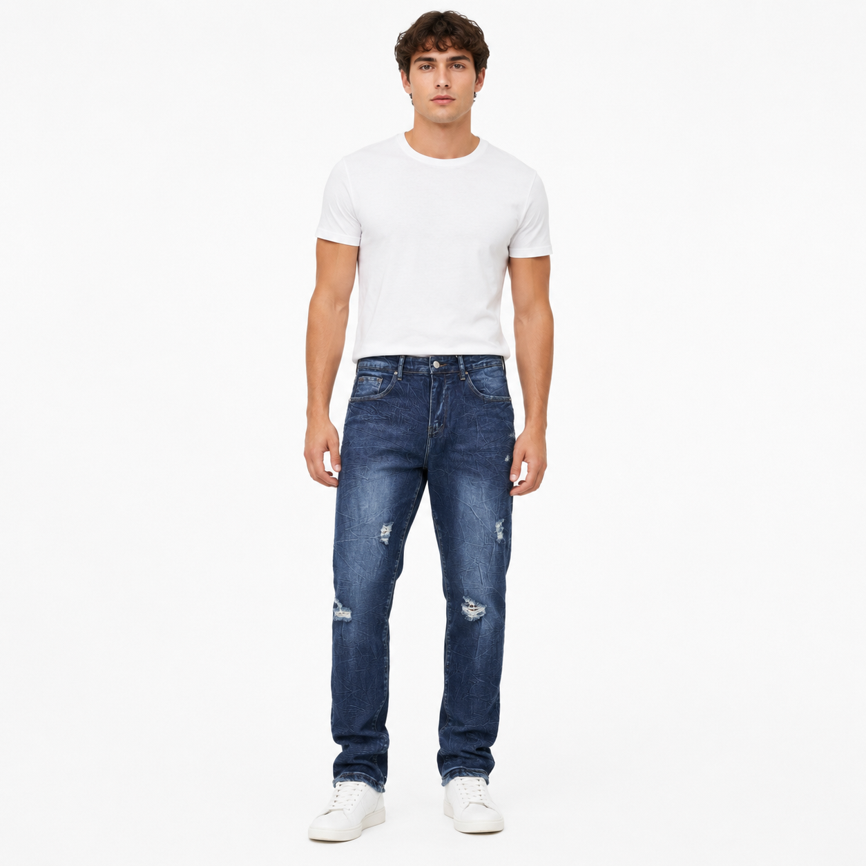 HME Men’s Modern Dark Wash Straight-Leg Jeans