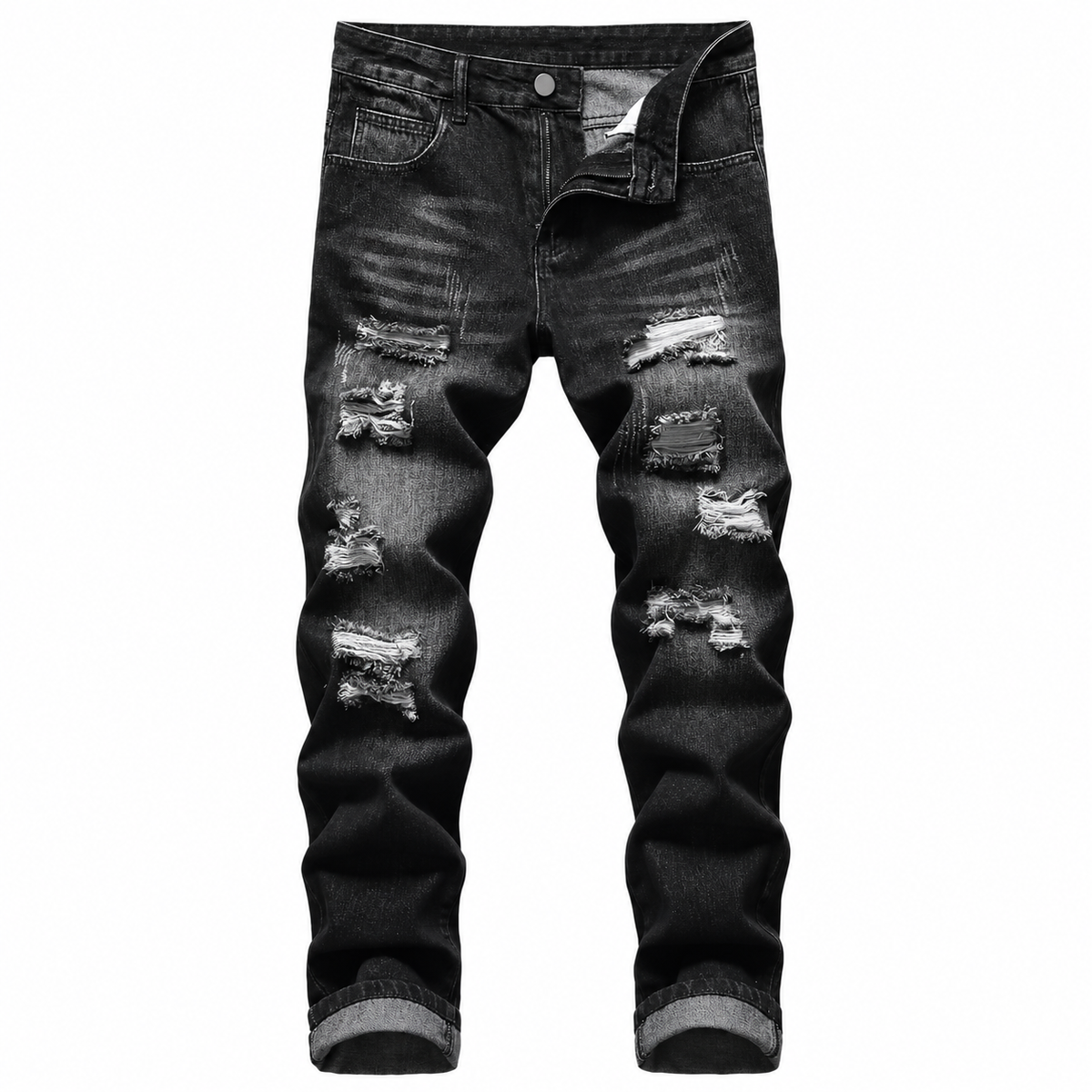 HME Men’s Heritage Black Straight-Leg Jeans