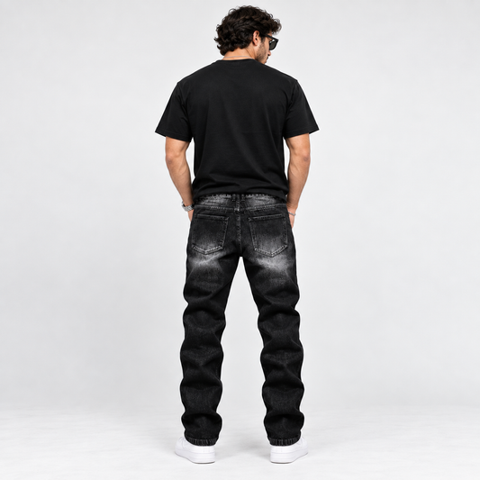 HME Men’s Heritage Black Straight-Leg Jeans