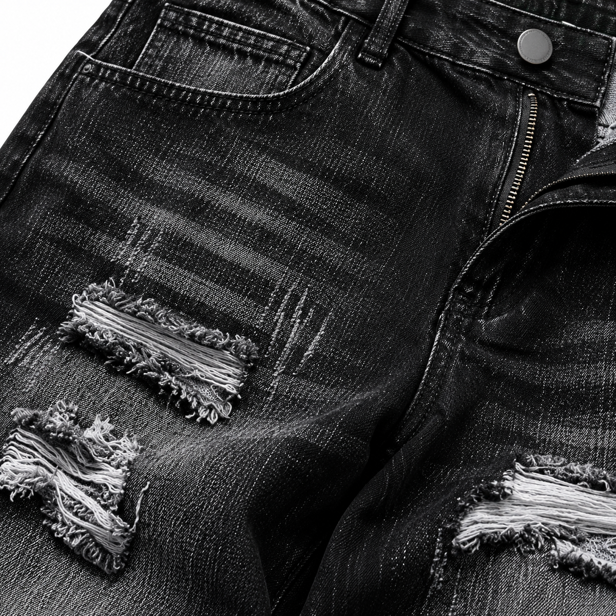 HME Men’s Heritage Black Straight-Leg Jeans