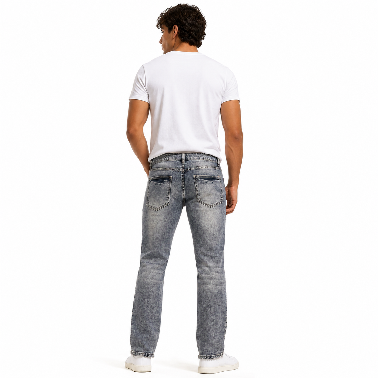HME Men’s Premium Light Wash Straight-Leg Jeans