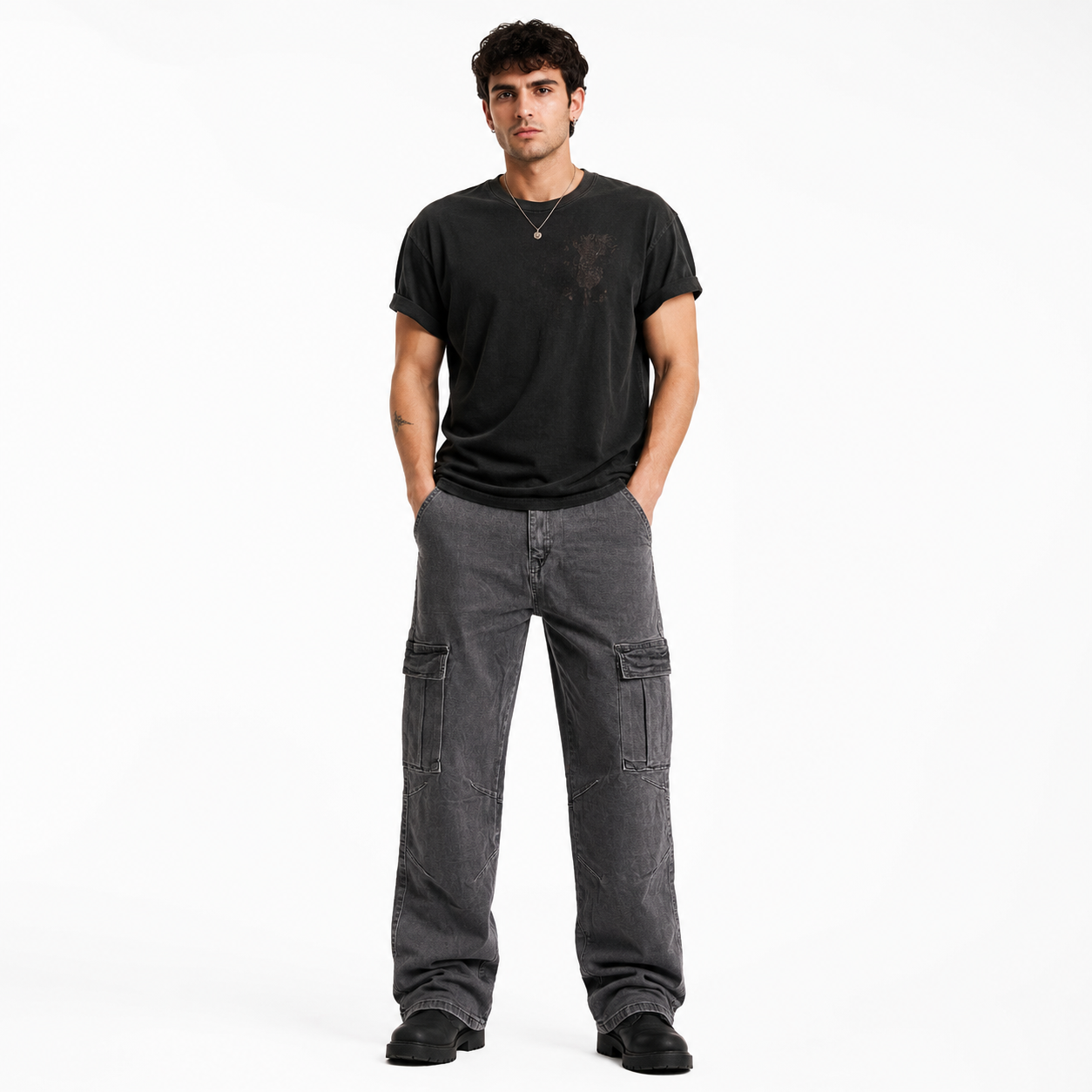 HME Men’s Standard Grey Cargo Jeans