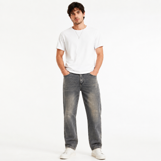 HME Men’s Grey Relaxed Jeans