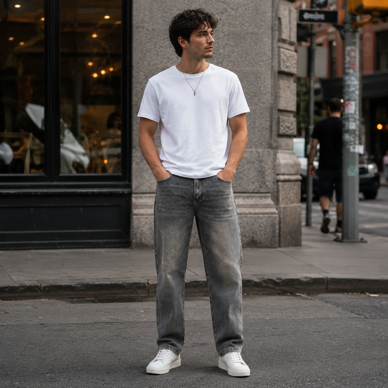 HME Men’s Grey Relaxed Jeans