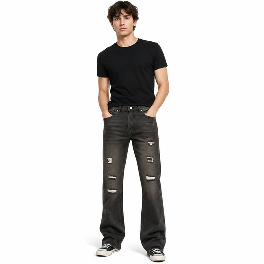 HME Men’s Black Flare Jeans