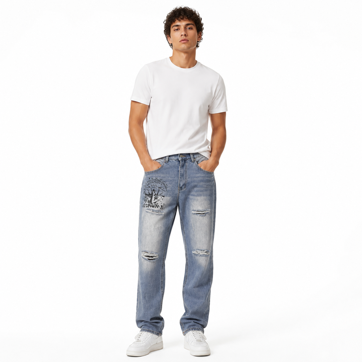 HME Men’s Heritage Light Wash Straight-Leg Jeans