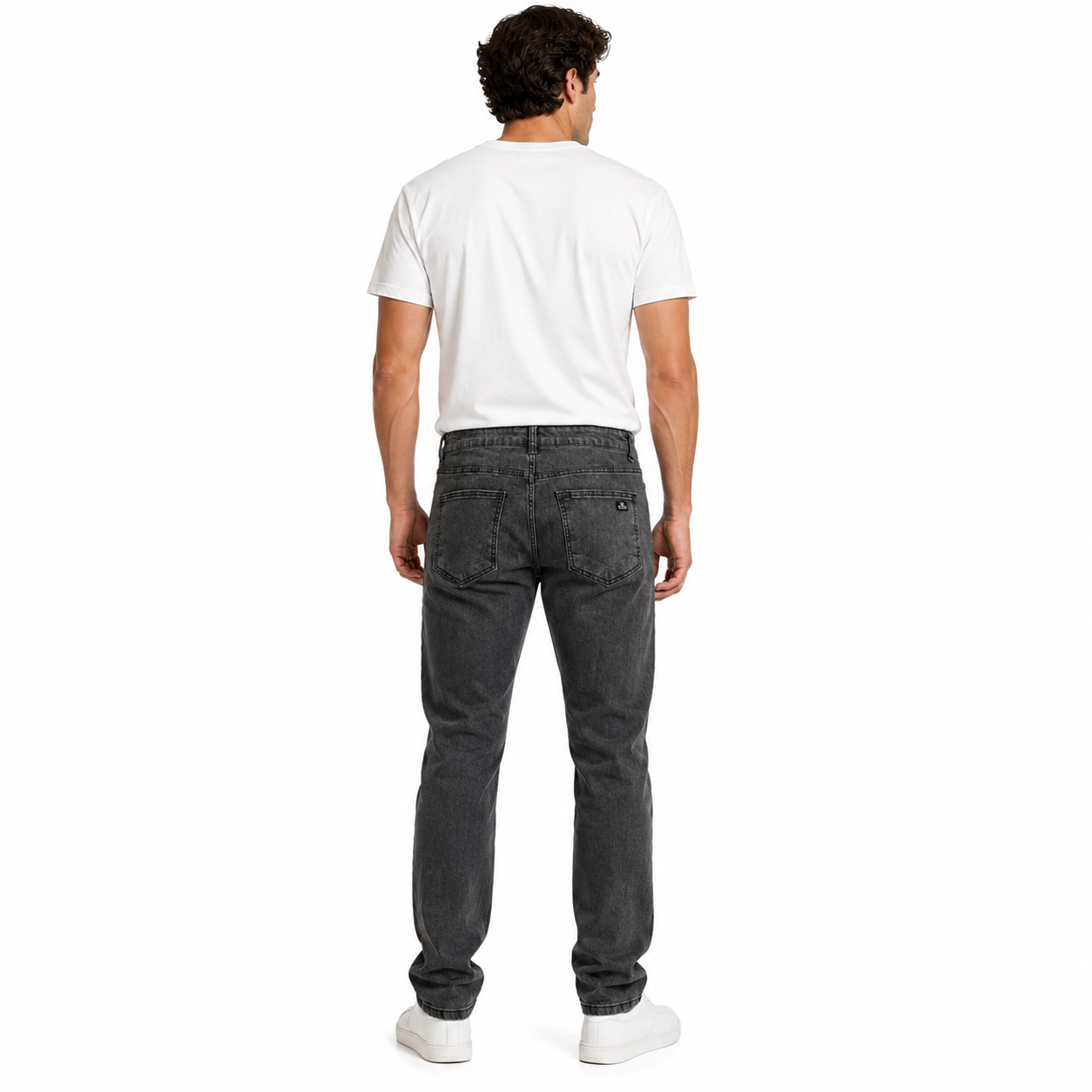 HME Men’s Charcoal Straight-Leg Jeans