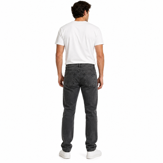 HME Men’s Charcoal Straight-Leg Jeans