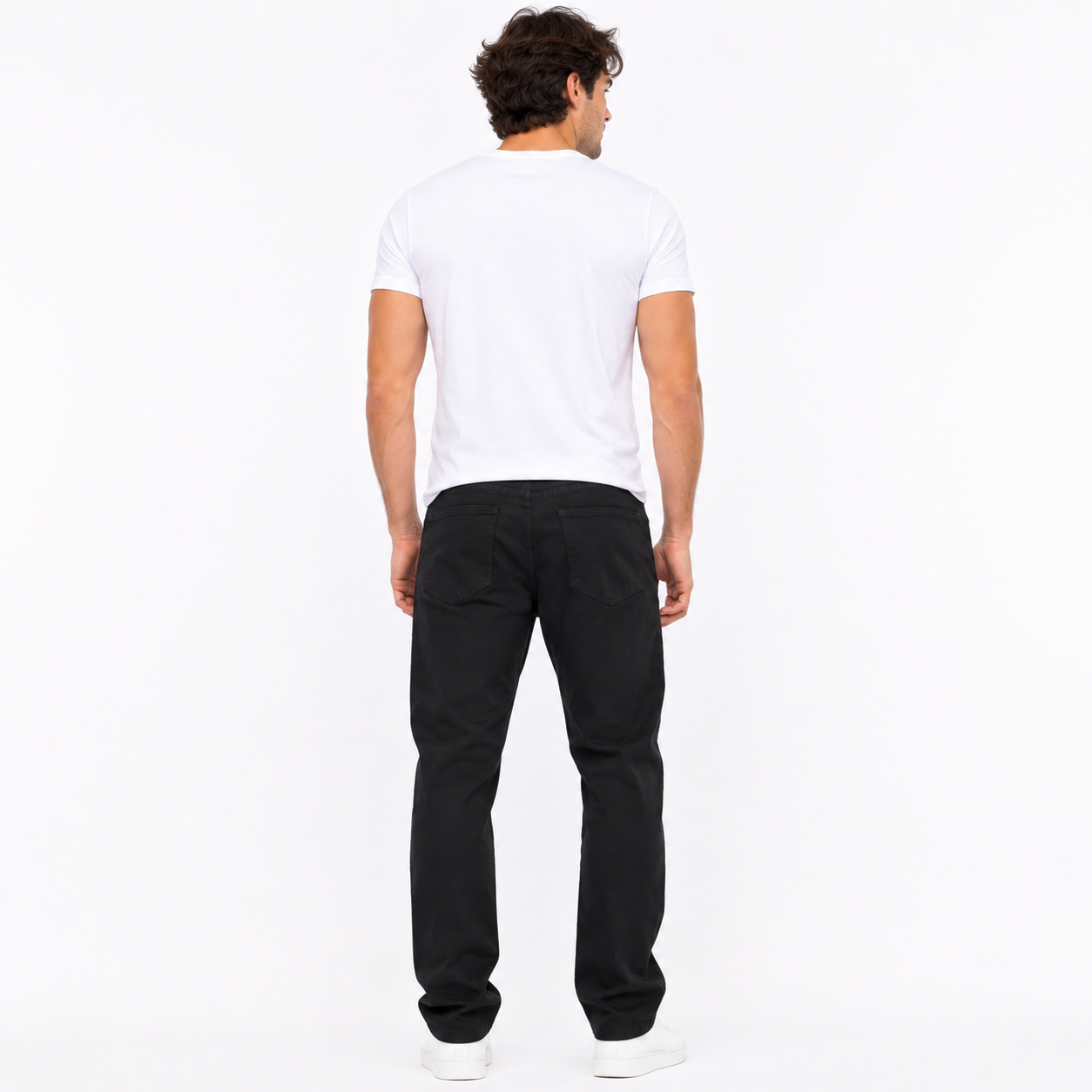 HME Men’s Classic Black Straight-Leg Jeans