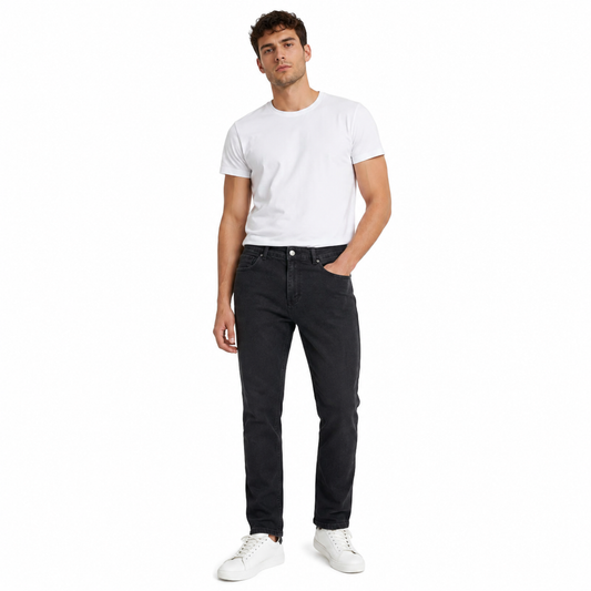 HME Men’s Black Straight-Leg Jeans