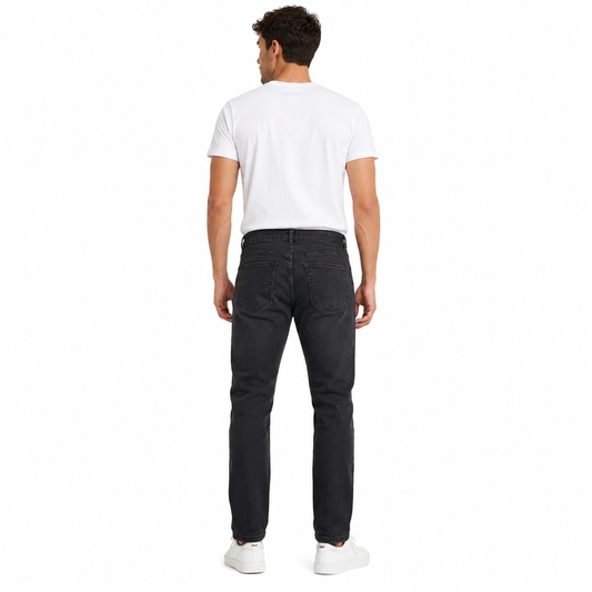 HME Men’s Black Straight-Leg Jeans