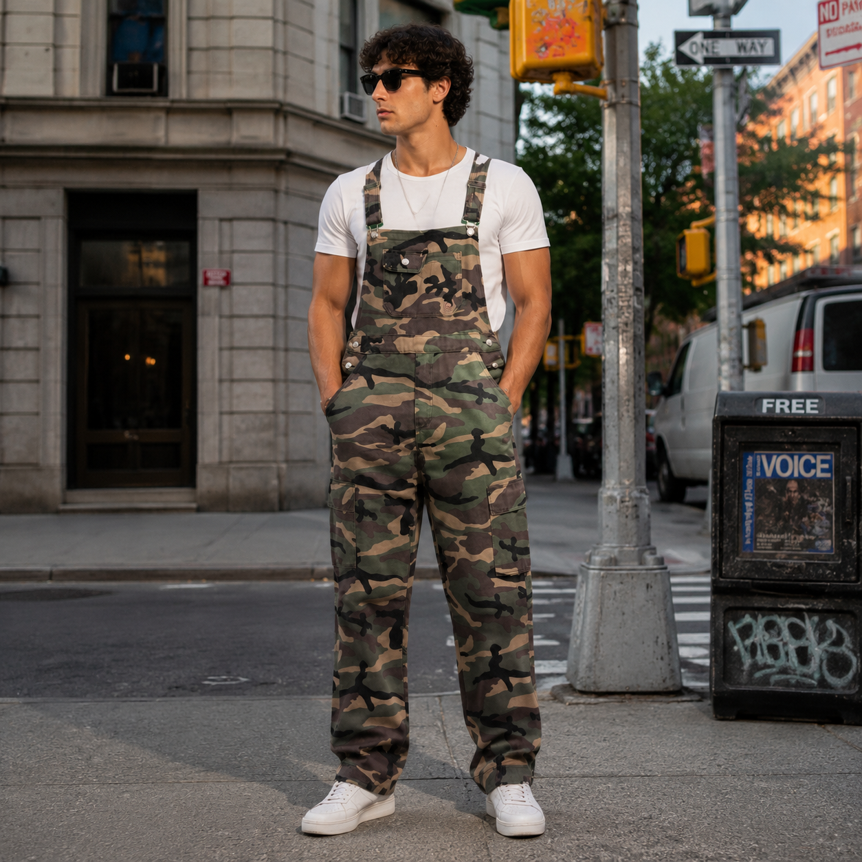 HME Men’s Black Denim Jumpsuit