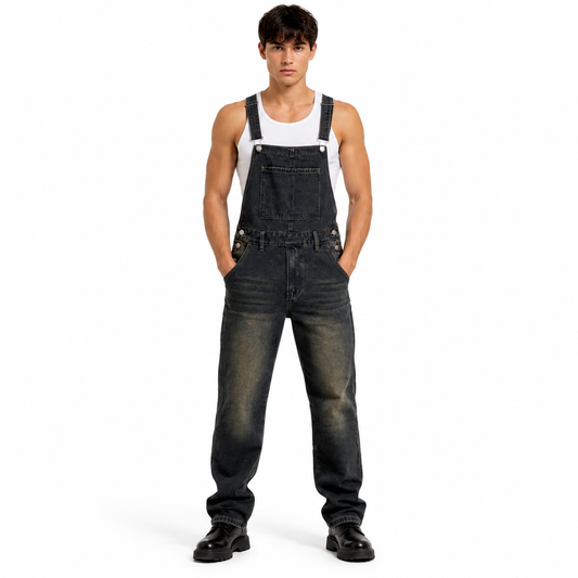 HME Men’s Grey Denim Jumpsuit