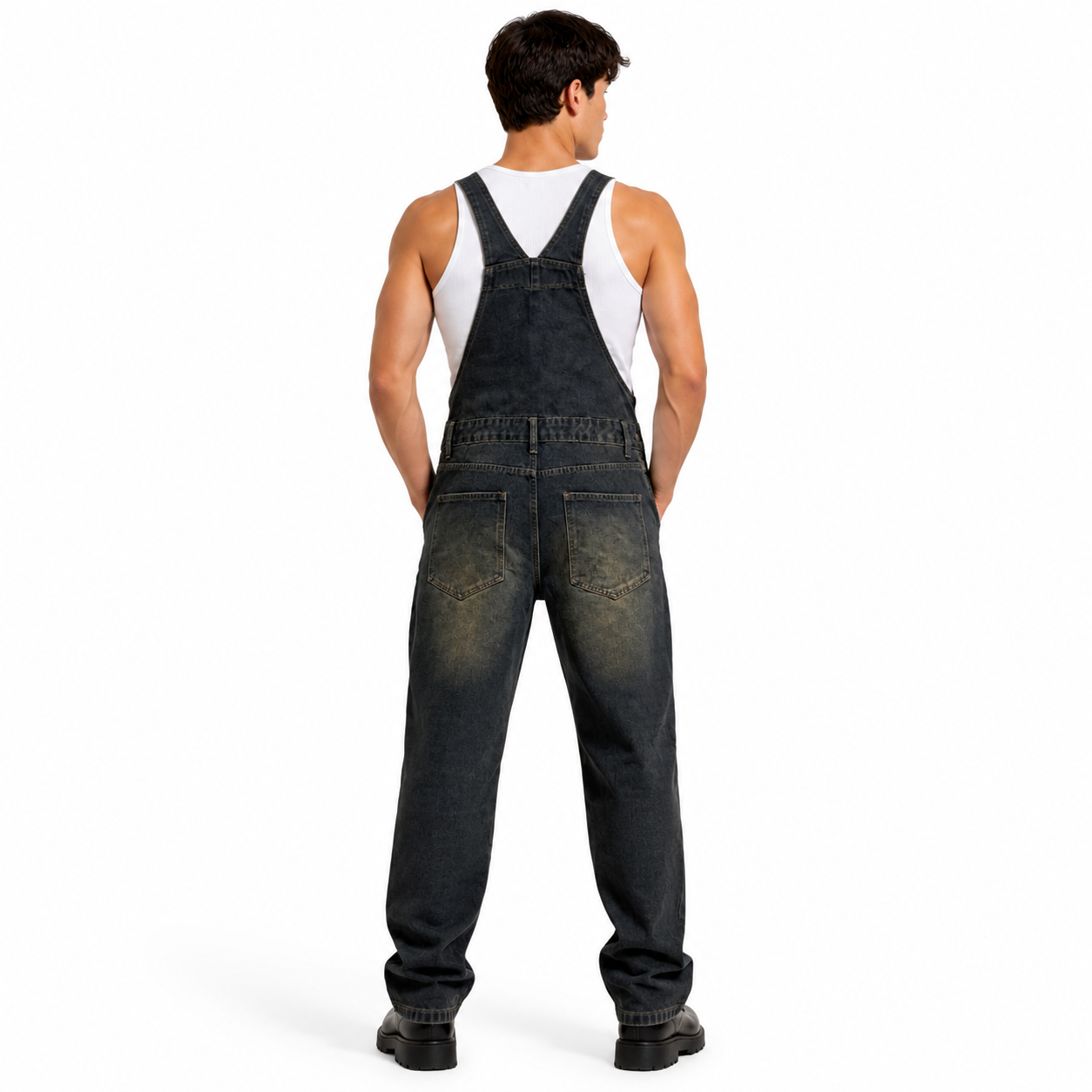 HME Men’s Grey Denim Jumpsuit