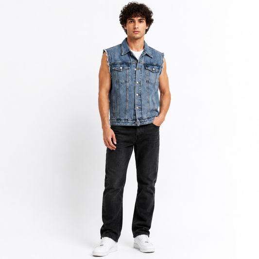 HME Men’s Premium Light Wash Denim Vest